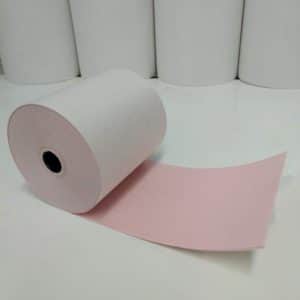 76mm x 76mm - 2 Ply White / Pink 20 Rolls