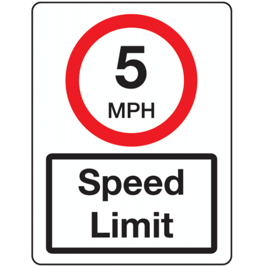 5mph Speed Limit Vinyl Sticker