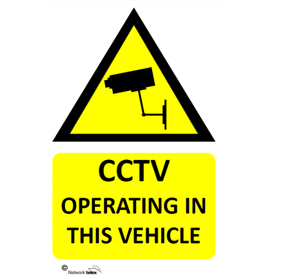 CCTV Operating In This Vehicle Vinyl Stickers