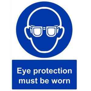 Eye Protection Must Be Worn Vinyl Stickers