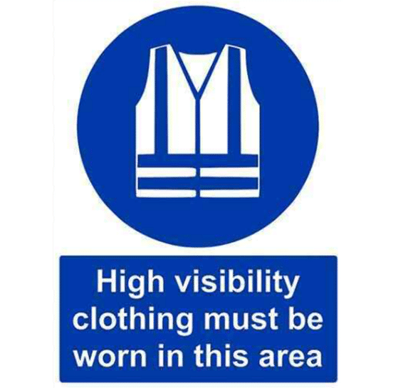 High Visibility Clothing Must Be Worn Vinyl Stickers