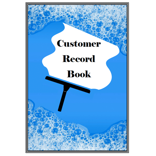 Window Cleaner Customer Record Book