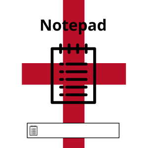 English Flag Notepad