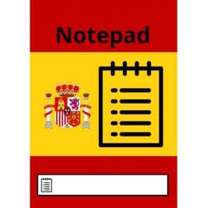 Spanish Flag Notepad