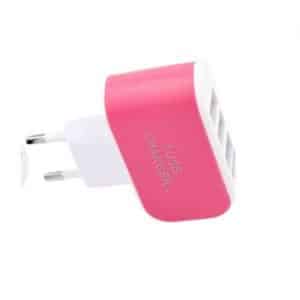 European USB Travel Adaptor Pink