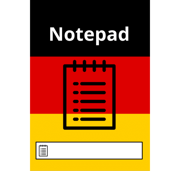 Germany Flag Notepad 1 | Network Telex