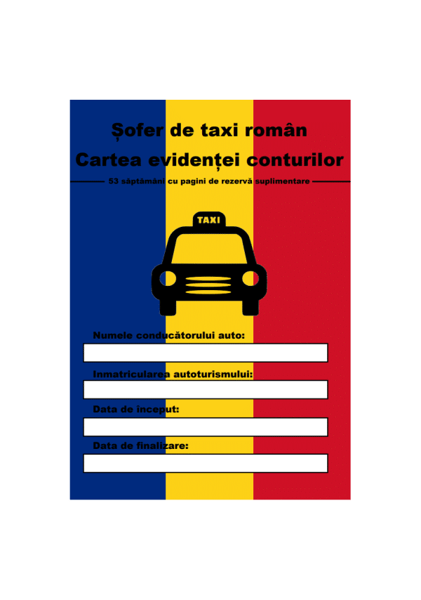 Romanian Taxi Driver Accounts Record Book Cartea conturilor soferului de taxi 1 | Network Telex
