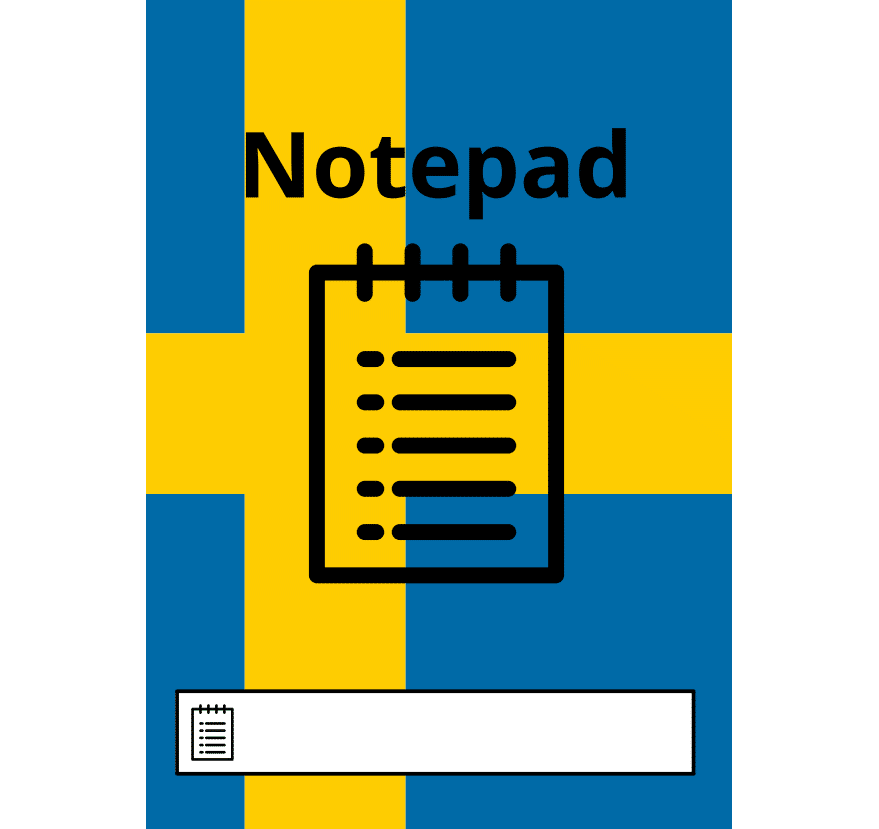 Sweden Flag Notepad 1 | Network Telex