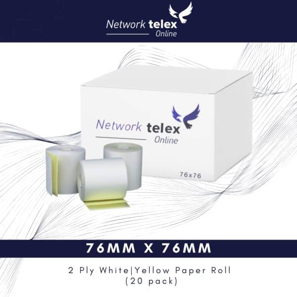 76 X 76 2 PLY WHITE YELLOW IMAGE 1 | Network Telex