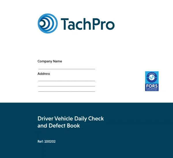 TACHPRO 50 PAGE DUPLICATE VEHICLE DAILY CHECK & DEFECT BOOK PCV /PSV / HGV